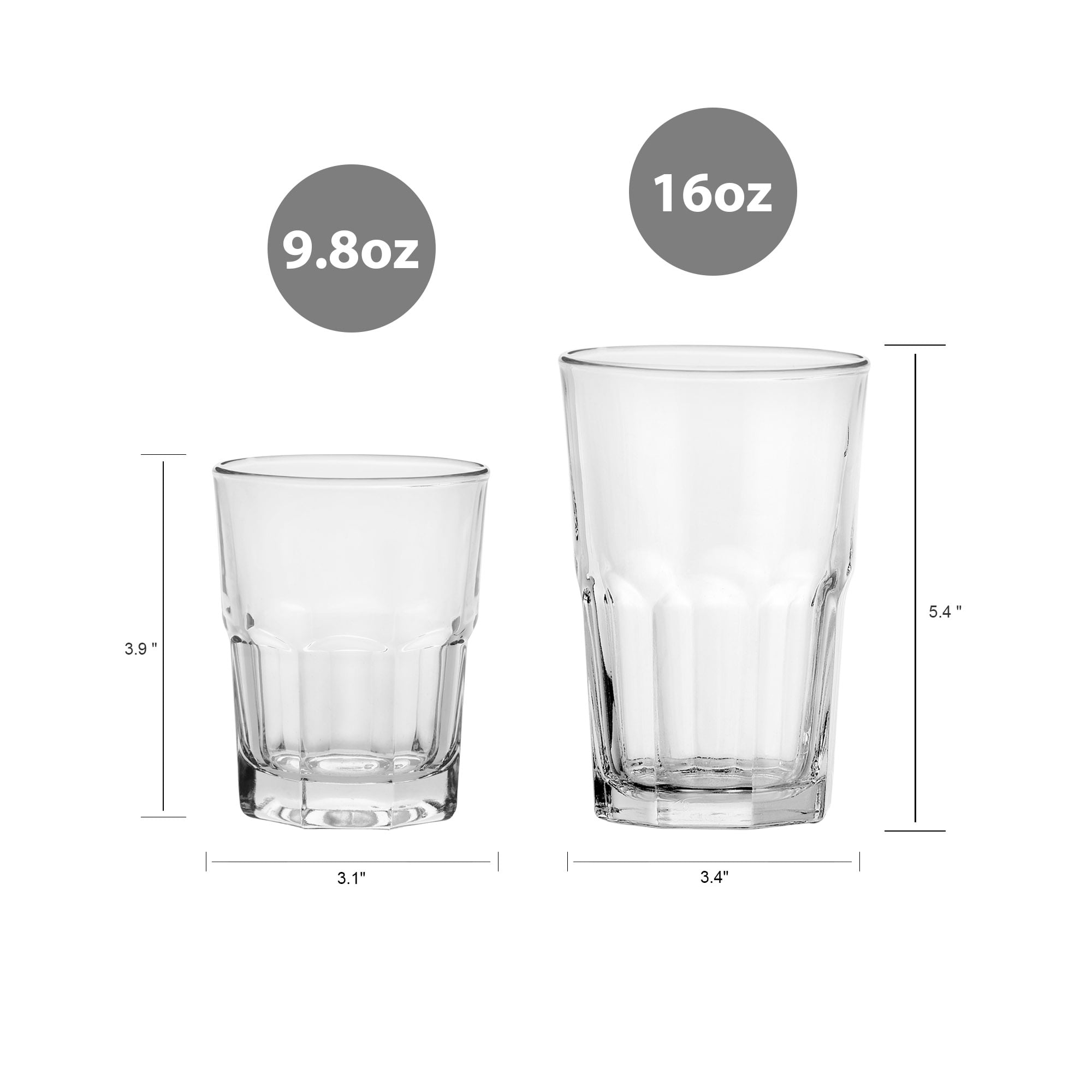 12-Piece Clear Crossplains Drinkware Set - Image 4
