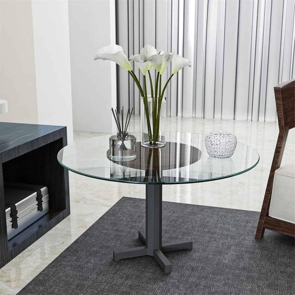 Glass Table Top 20 Inch Round Clear 0.24 Inch Thick for Dining Coffee Table - Image 5