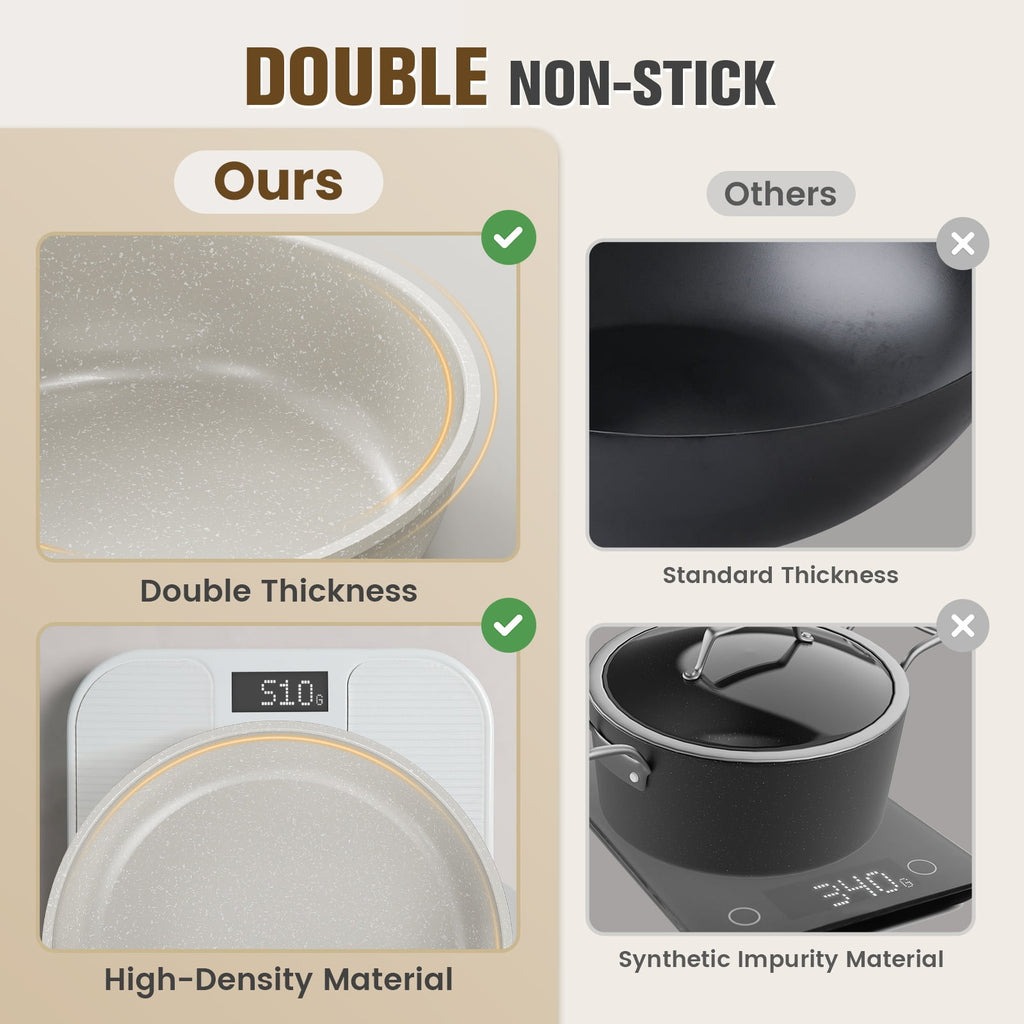 4 Piece Detachable Handle Inorganic Silicon Coating Cookware Set,Pot Pan Set