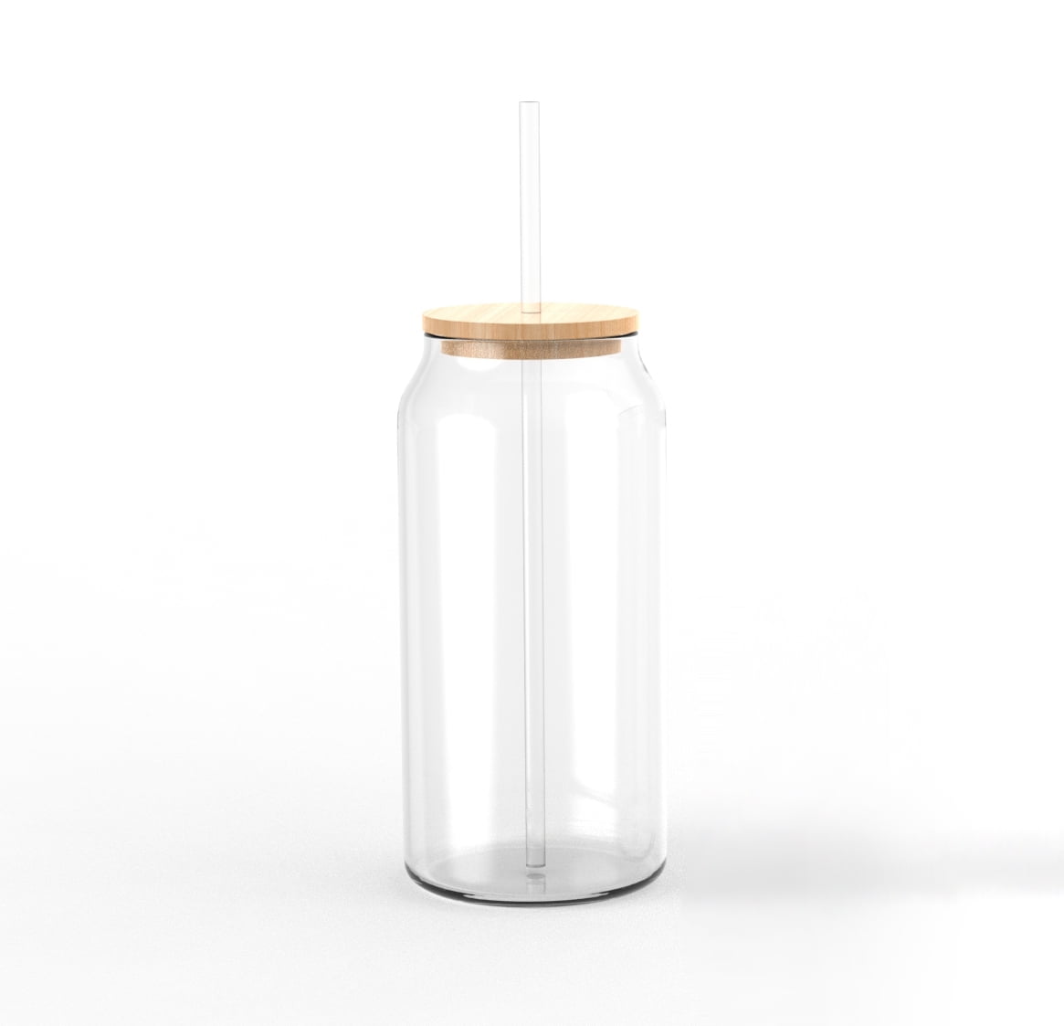 Can Glass Drinkware with Lids & Straws, Set of 4 - Image 6