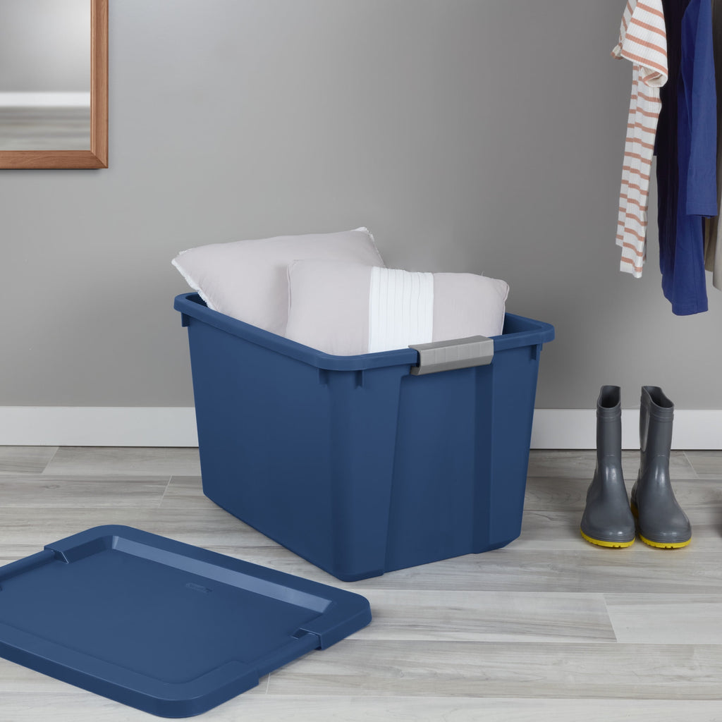 20 Gallon Large Storage Bin, Plastic Storage Container with Latch Lid, Blue - Image 5