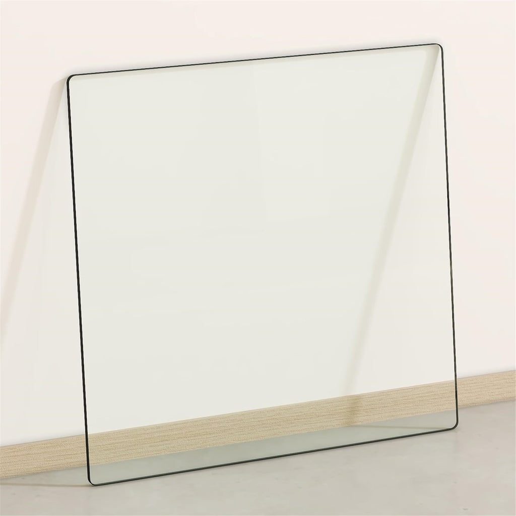 20"x20" Tempered Glass Table Top, 0.23" Thick Clear Replacement with 6 Anti-Slip Pads