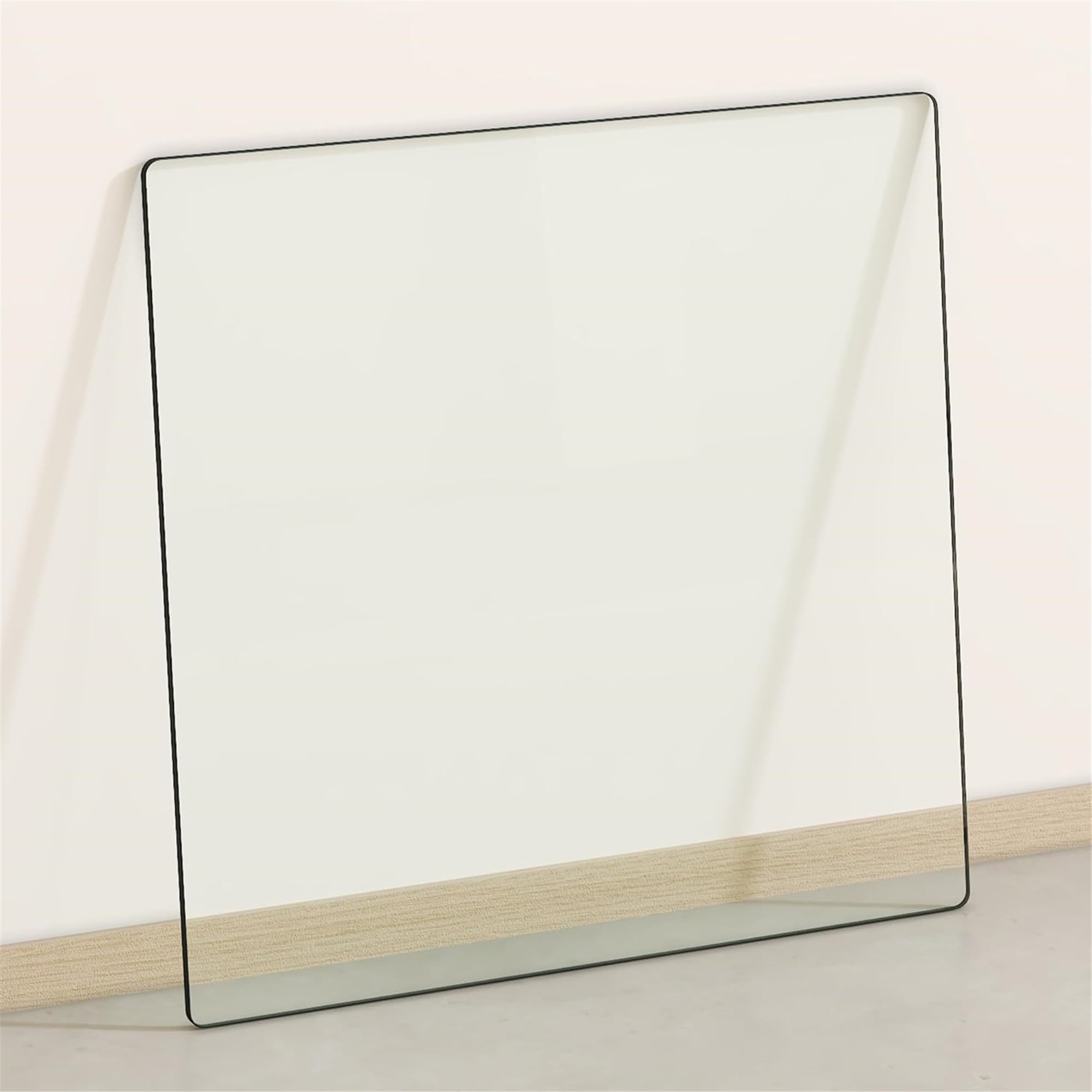 20"x20" Tempered Glass Table Top, 0.23" Thick Clear Replacement with 6 Anti-Slip Pads