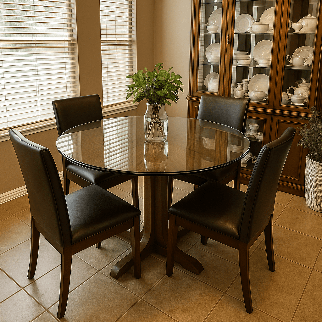48" Tempered Glass Table Top with Rounded Edge 5/16" Thick - Image 5
