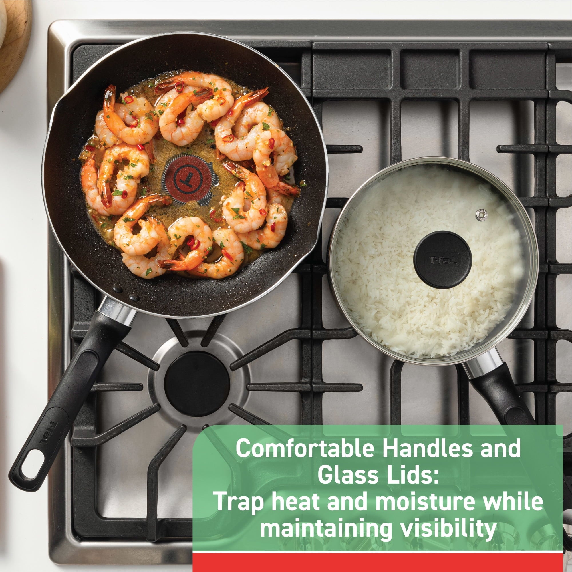 Nonstick Cookware, 12 piece Set, Grey - Image 5