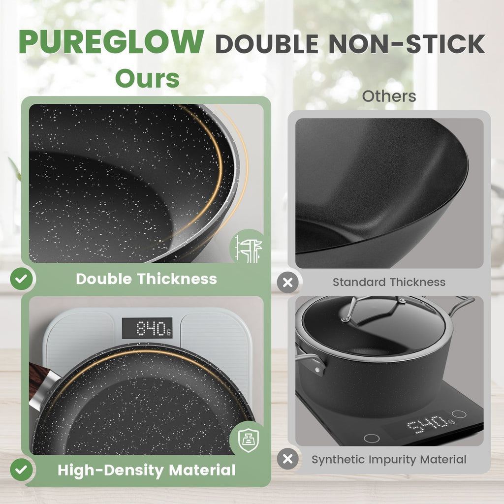 4 Piece Detachable Handle Inorganic Silicon Coating Cookware Set,Pot Pan Set