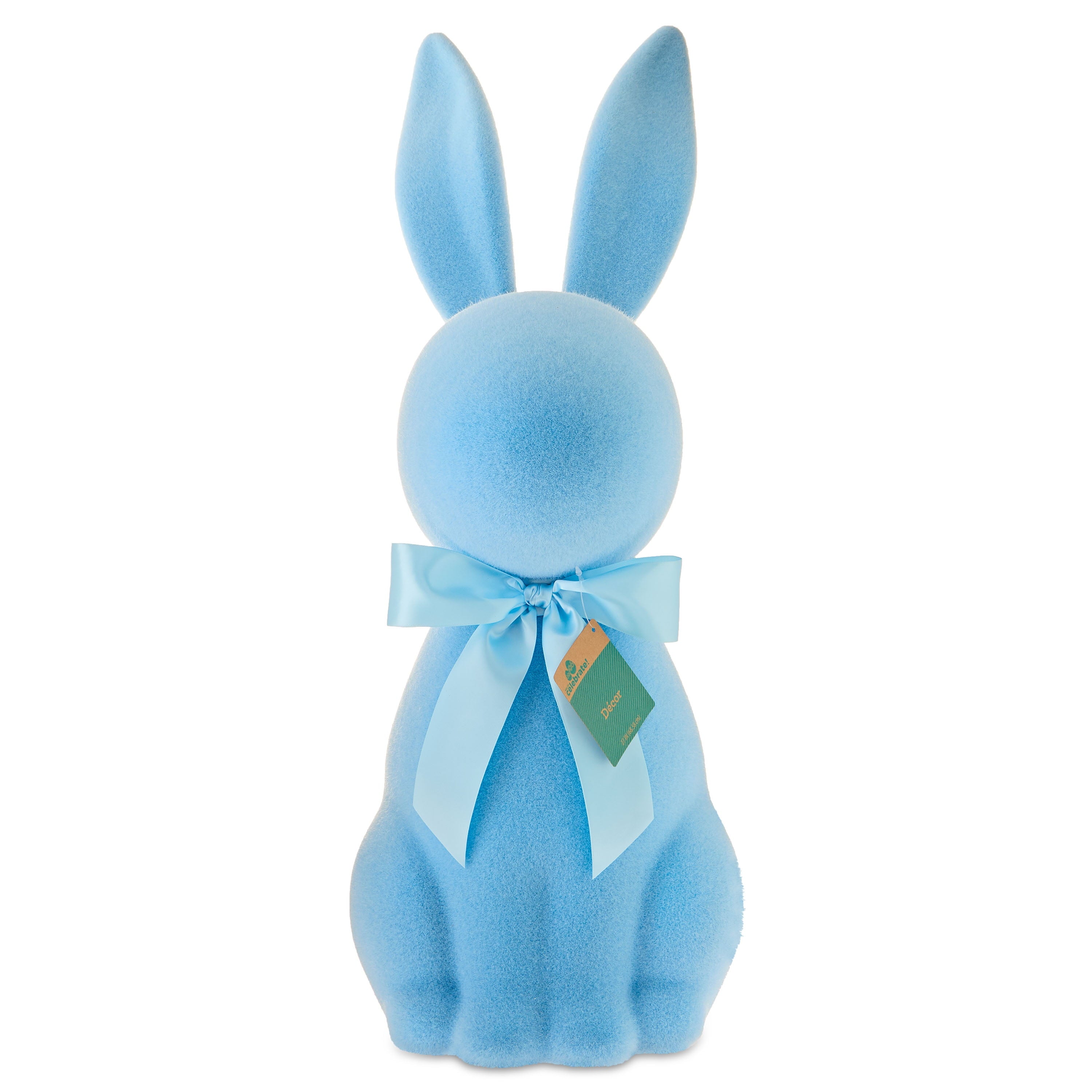 Flocked Bunny Tabletop Decoration, Blue, 27", Easter by