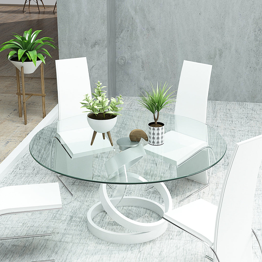 30" Glass Table Top Clear Glass 1/4 Inch Thick Beveled Polished Edge for Indoor Dining or Outdoor Patio