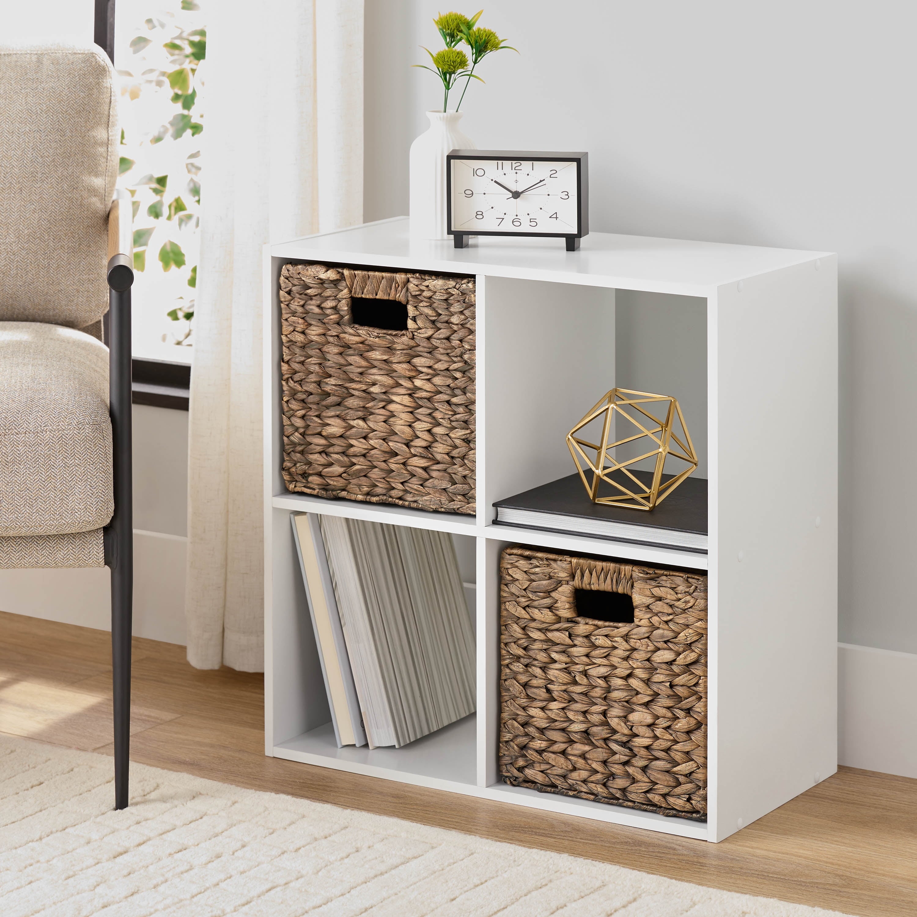 4 Cube Storage Organizer, White