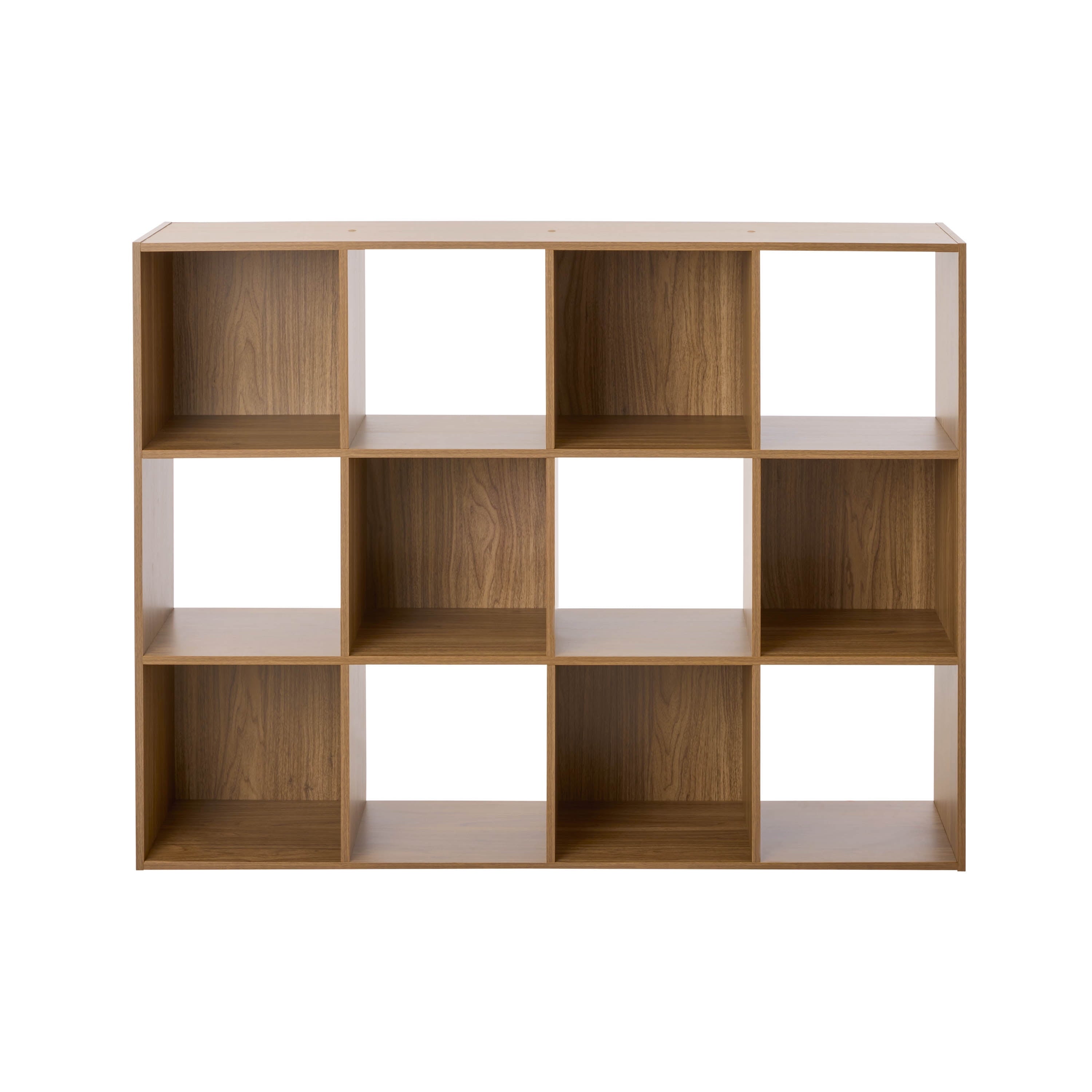 12 Cube Storage Organizer, Warm Walnut