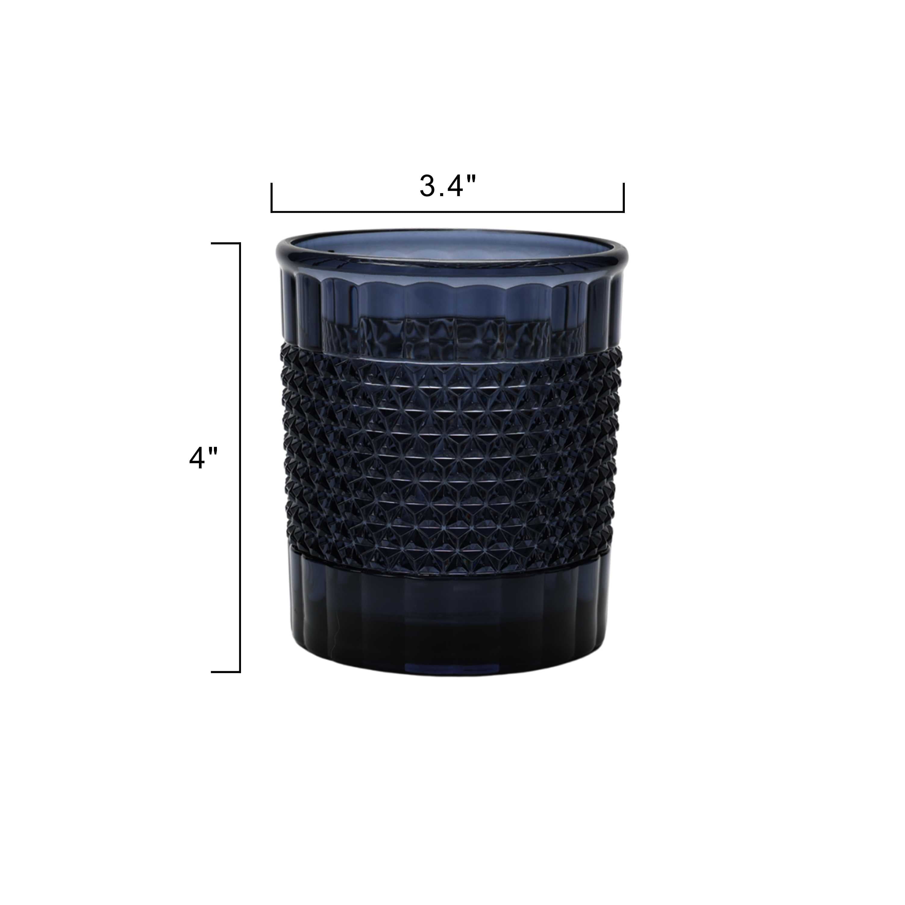 14 oz Short Diamond Textured Blue Acrylic Tumbler