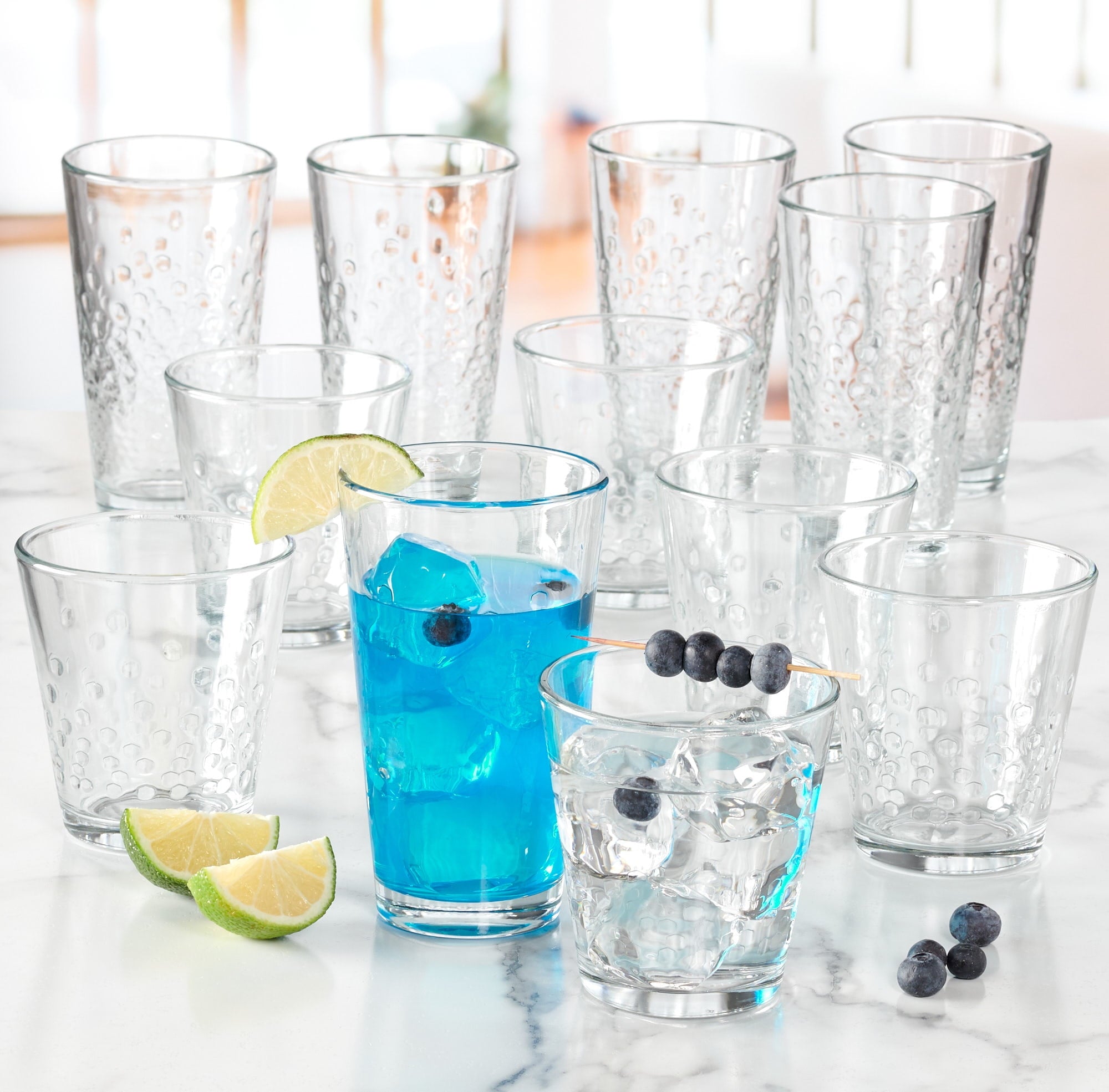 Honeycomb 12-Piece Drinking Glass Set