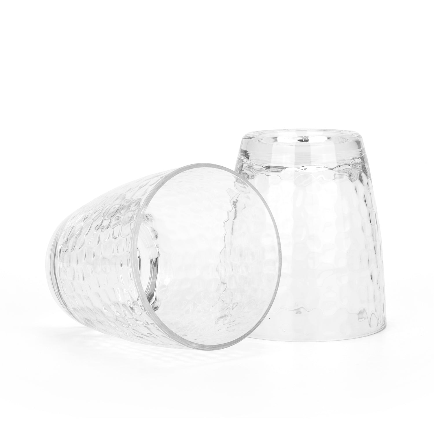 Hammered Style 15-ounce/430ml Acrylic Glasses Plastic Tumbler, Set of 6 Multi-Color,BPA Free,