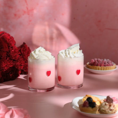 & 12 fl oz Red Hearts Charm Drinking Glasses, Set of 2 - Image 2