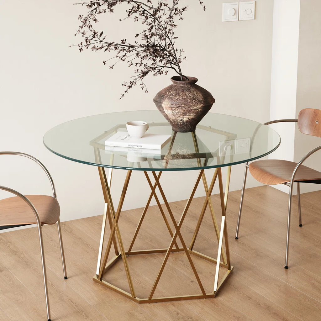 42.13in Tempered Glass Table Top, 2/5" Thick Beveled Polished Edge - Image 2