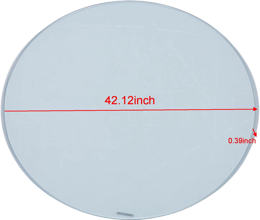 42.13in Tempered Glass Table Top, 2/5" Thick Beveled Polished Edge - Image 3