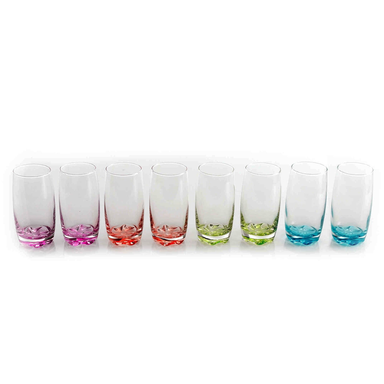 Karissa 8-Piece Glass Tumbler Set, Clear Drinking Glasses for Water, Juice &amp; Beverages