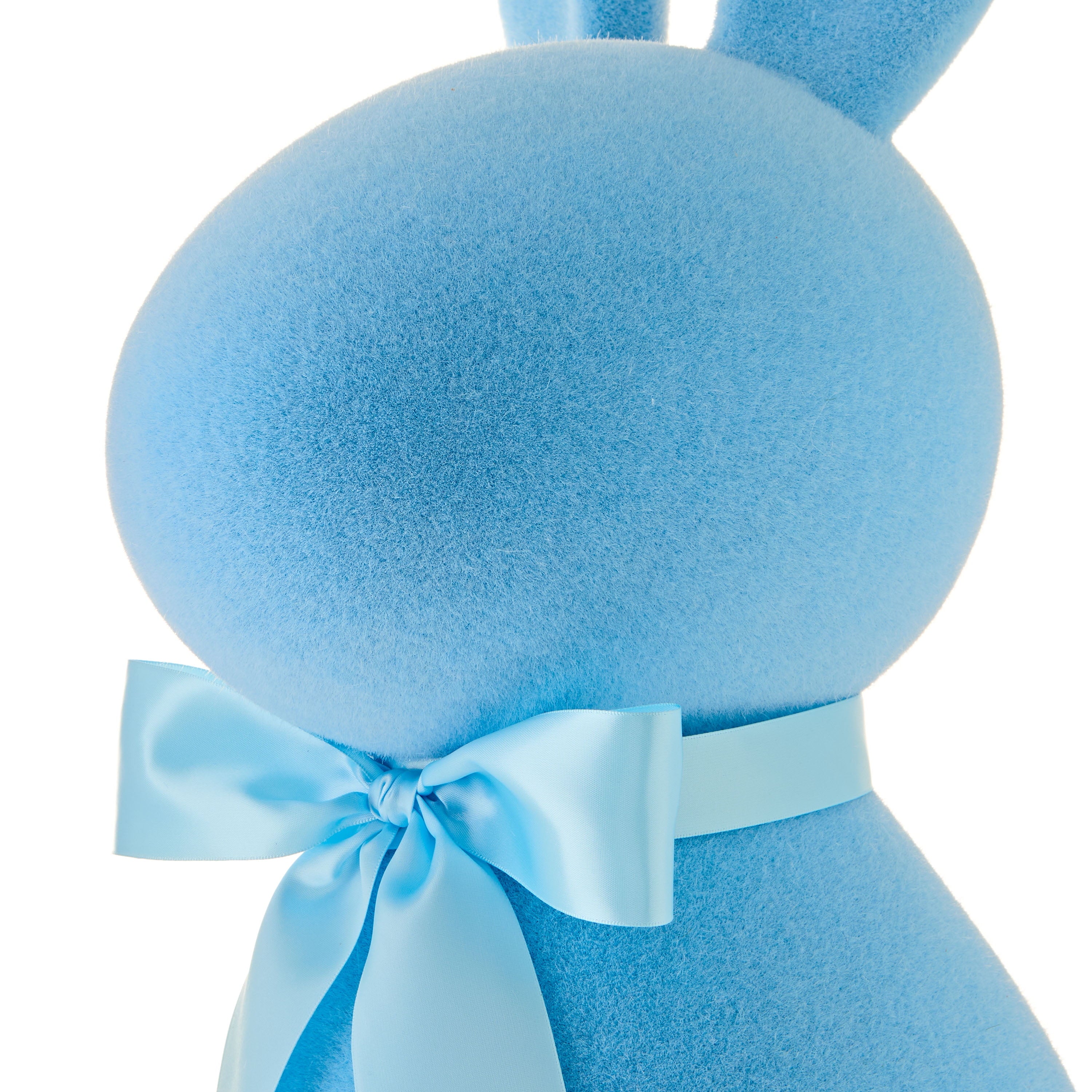 Flocked Bunny Tabletop Decoration, Blue, 27", Easter by