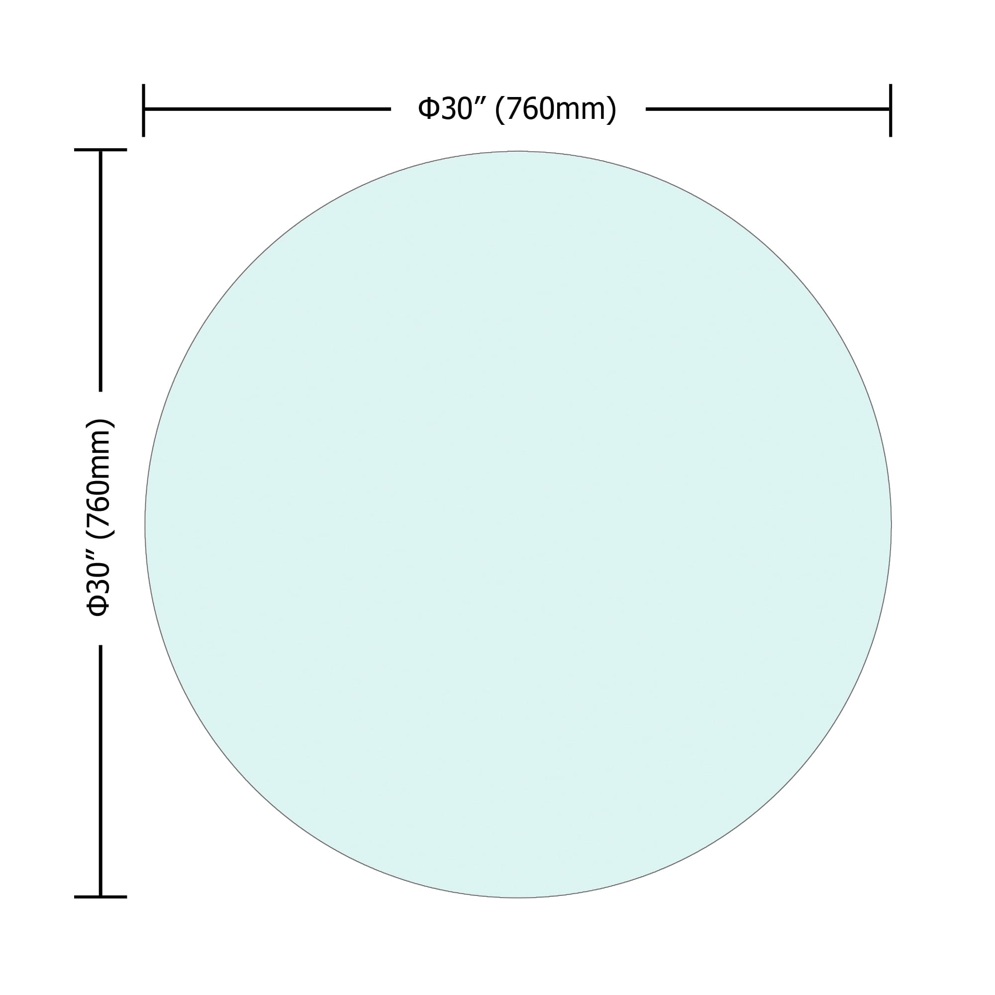 30" Glass Table Top Clear Glass 1/4 Inch Thick Beveled Polished Edge for Indoor Dining or Outdoor Patio - Image 3