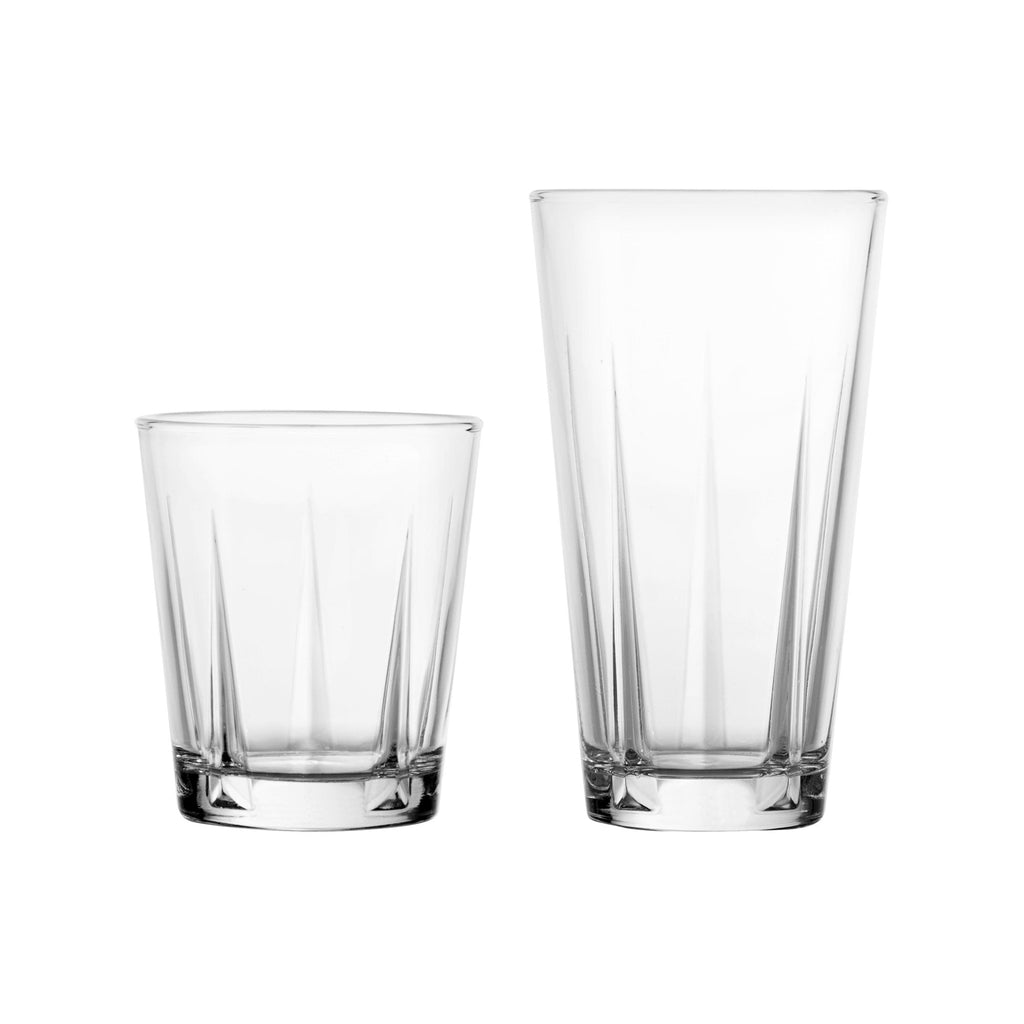 Luciana Clear Glass Drinkware, Set of 12