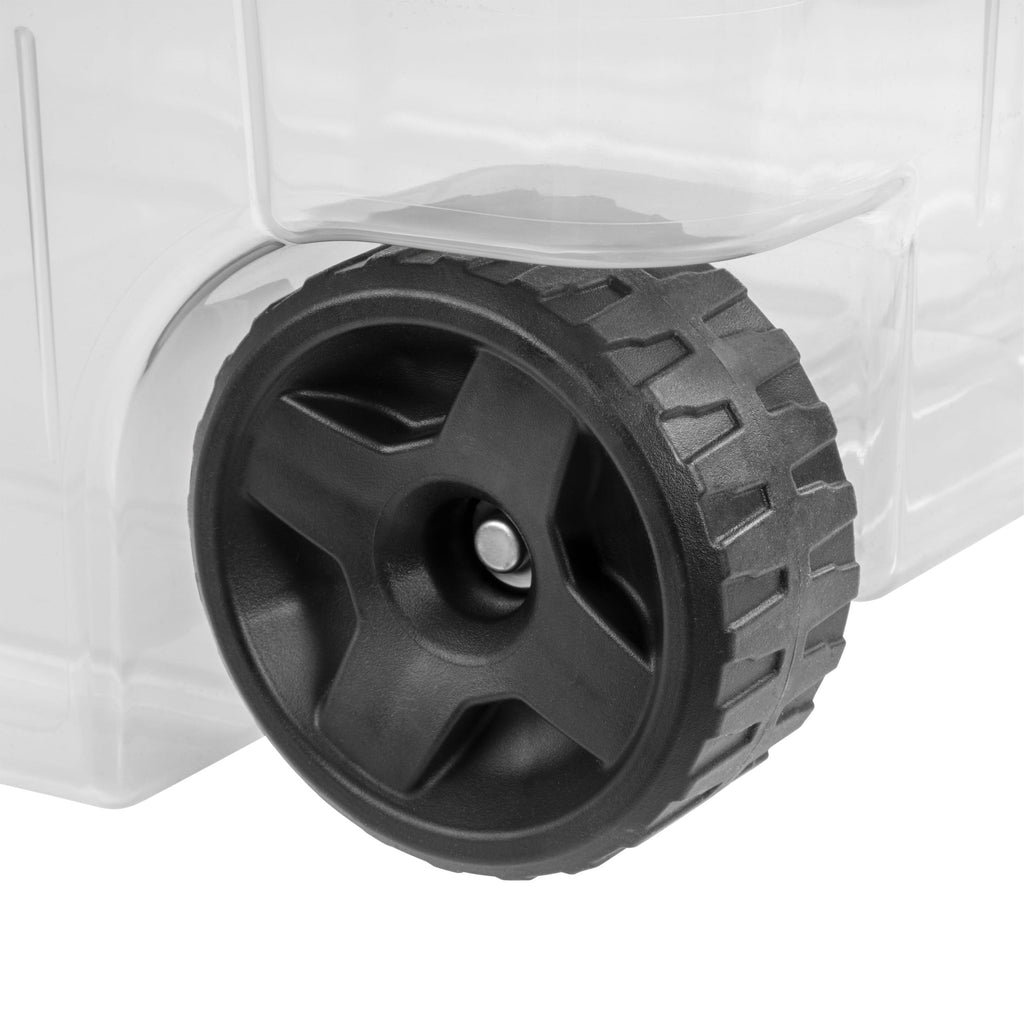 160 Extra-Large Wheeled Storage Bin, Clear Storage Container with Latch Lid and Pull Handle, Durable, Dark Gray - Image 5