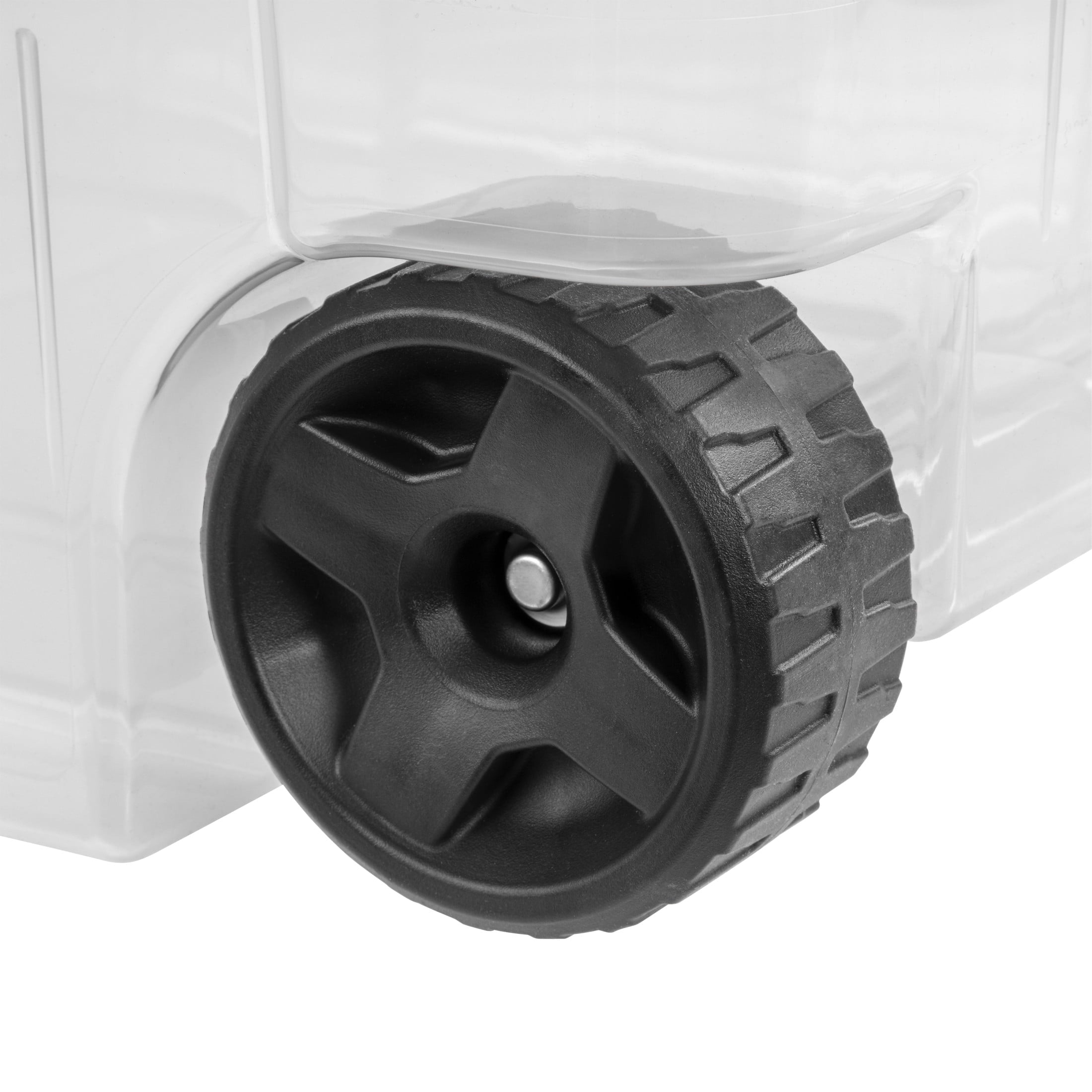 160 Extra-Large Wheeled Storage Bin, Clear Storage Container with Latch Lid and Pull Handle, Durable, Dark Gray - Image 5