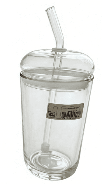 16 oz Dome Lid Glass Tumbler, Clear - Image 6