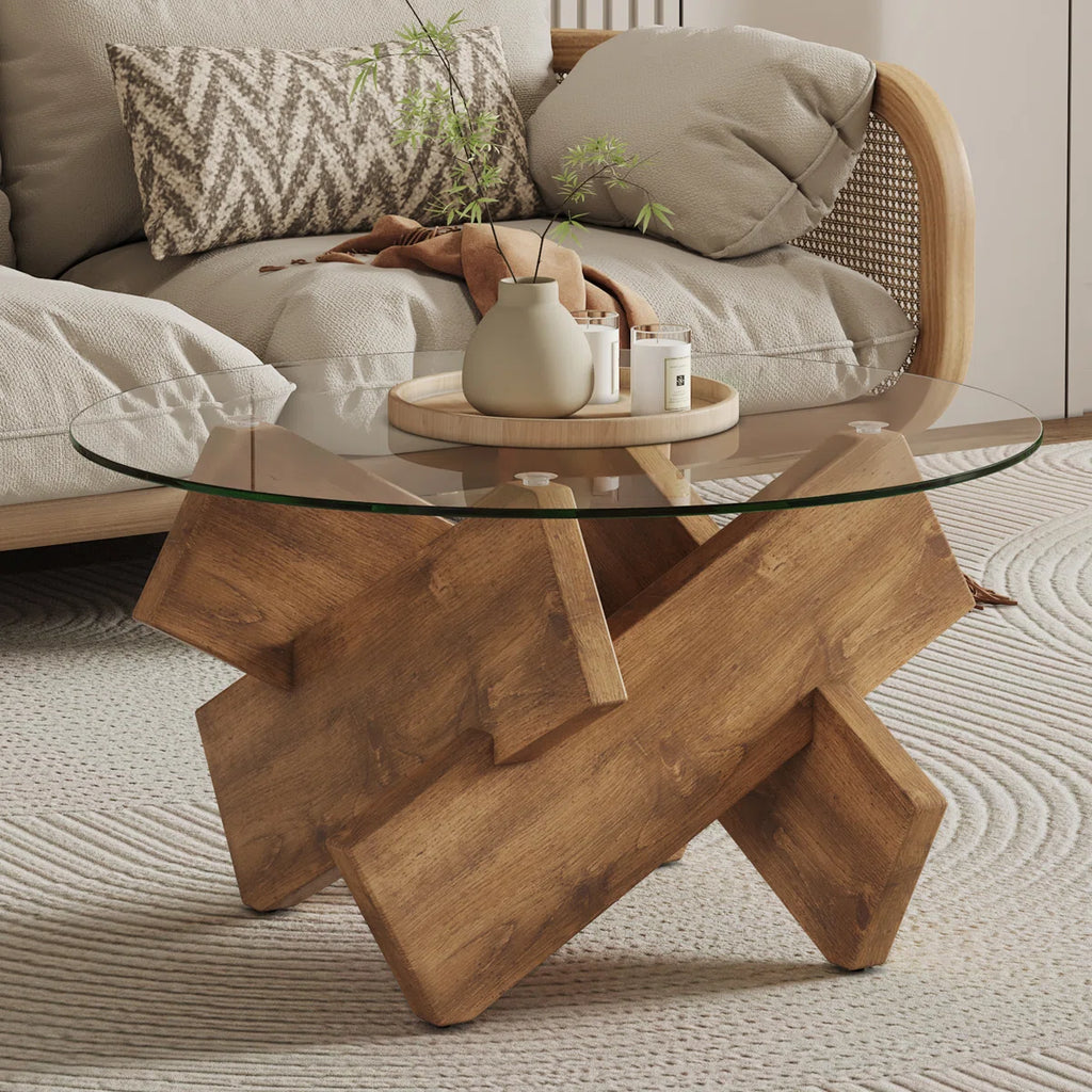 42.13in Tempered Glass Table Top, 2/5" Thick Beveled Polished Edge