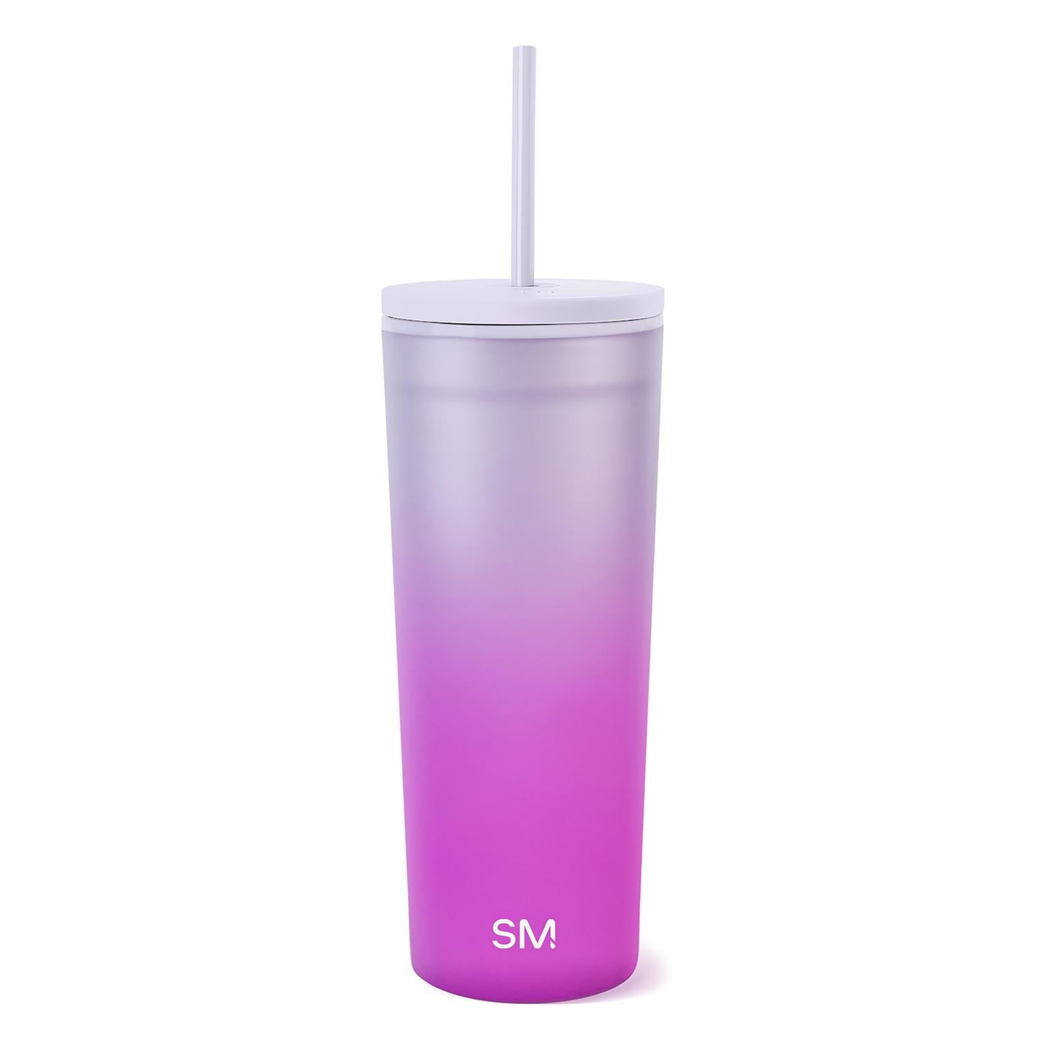 24 fl oz Double Wall Plastic Classic Tumbler with Straw|Opalescent