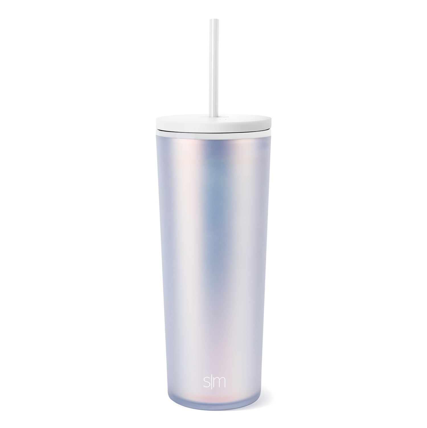 24 fl oz Double Wall Plastic Classic Tumbler with Straw|Opalescent
