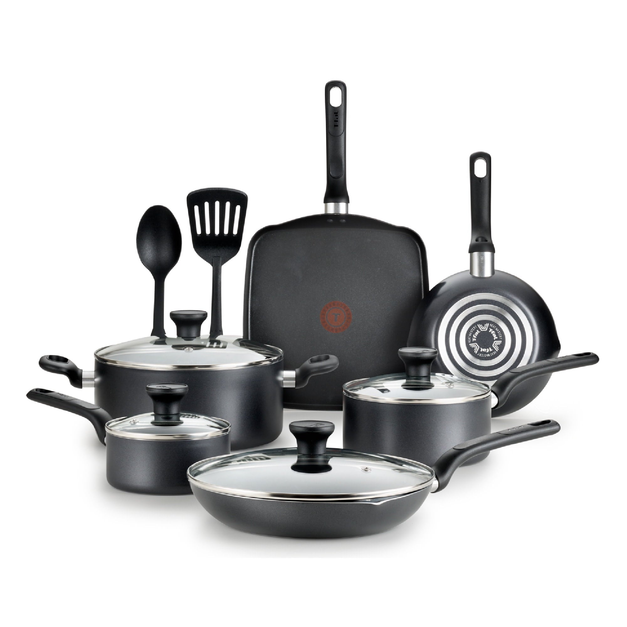 Nonstick Cookware, 12 piece Set, Grey