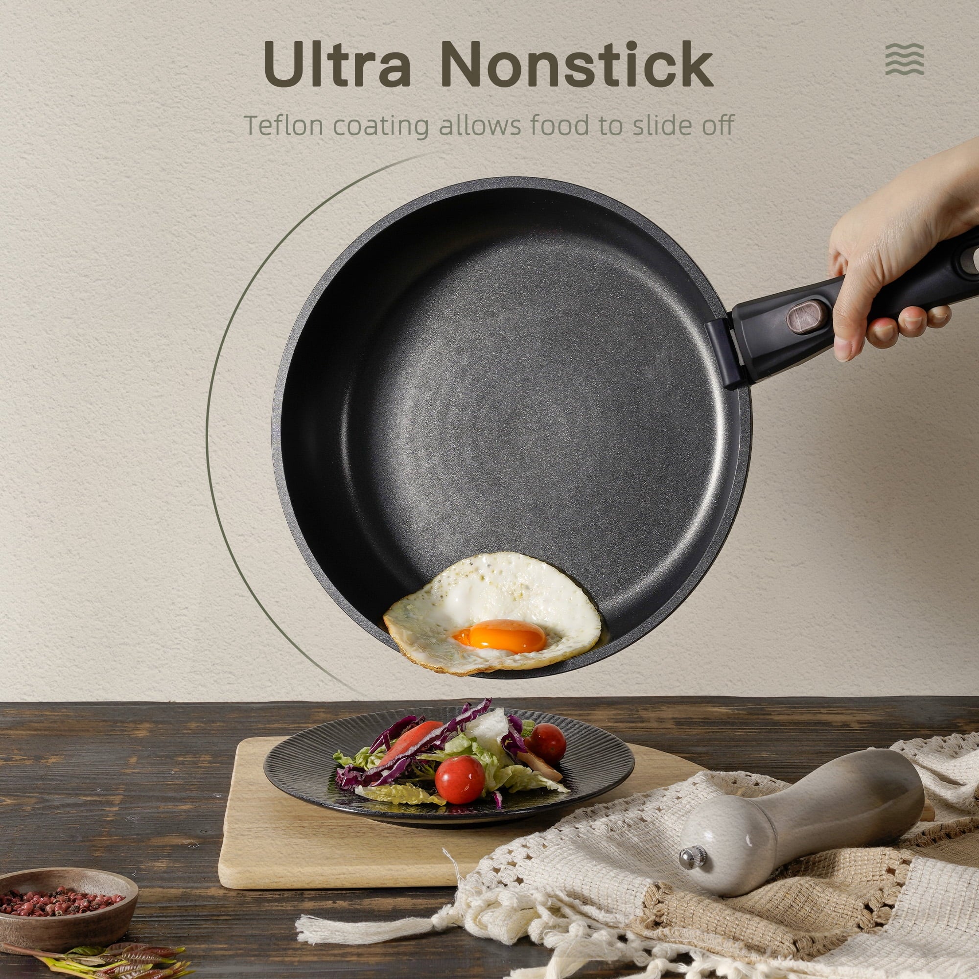 20-Piece and Pans Set, Nonstick Cookware Set with Detachable Handles, Oven & Dishwasher Safe, Induction Compatible, S... - Image 5