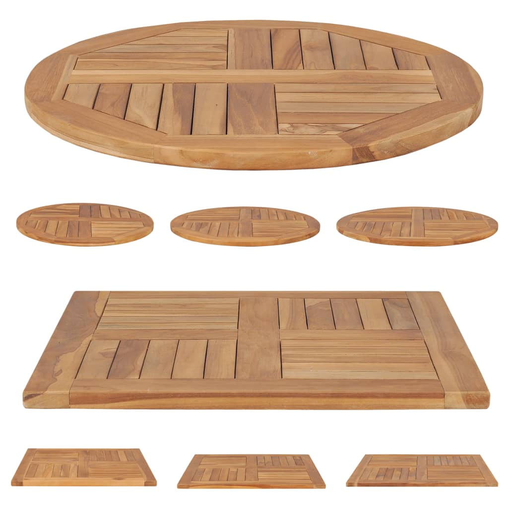 Solid Teak Wood Round 1" 35.4" - Image 4