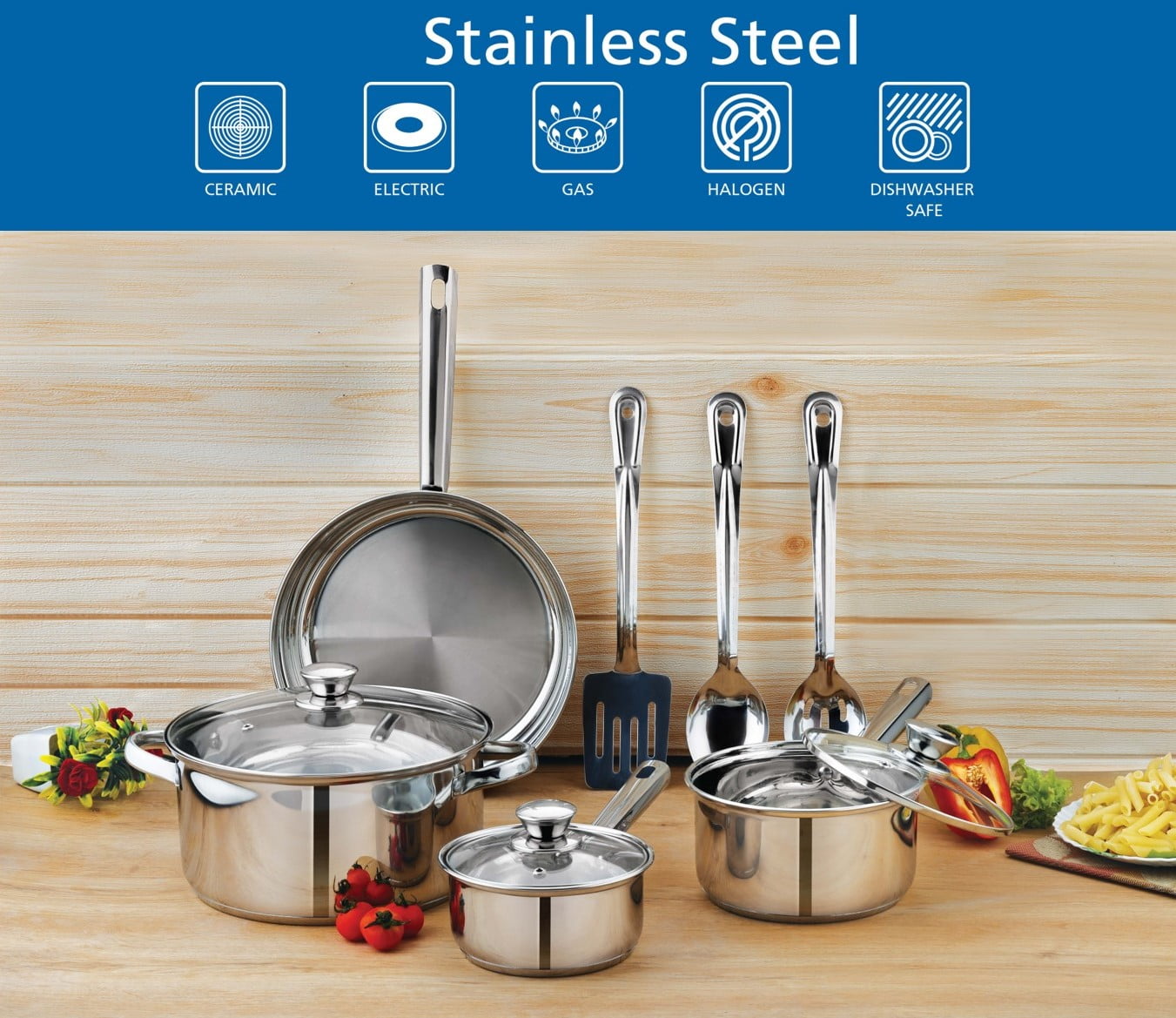Stainless Steel 10Pc Cookware set - Image 5
