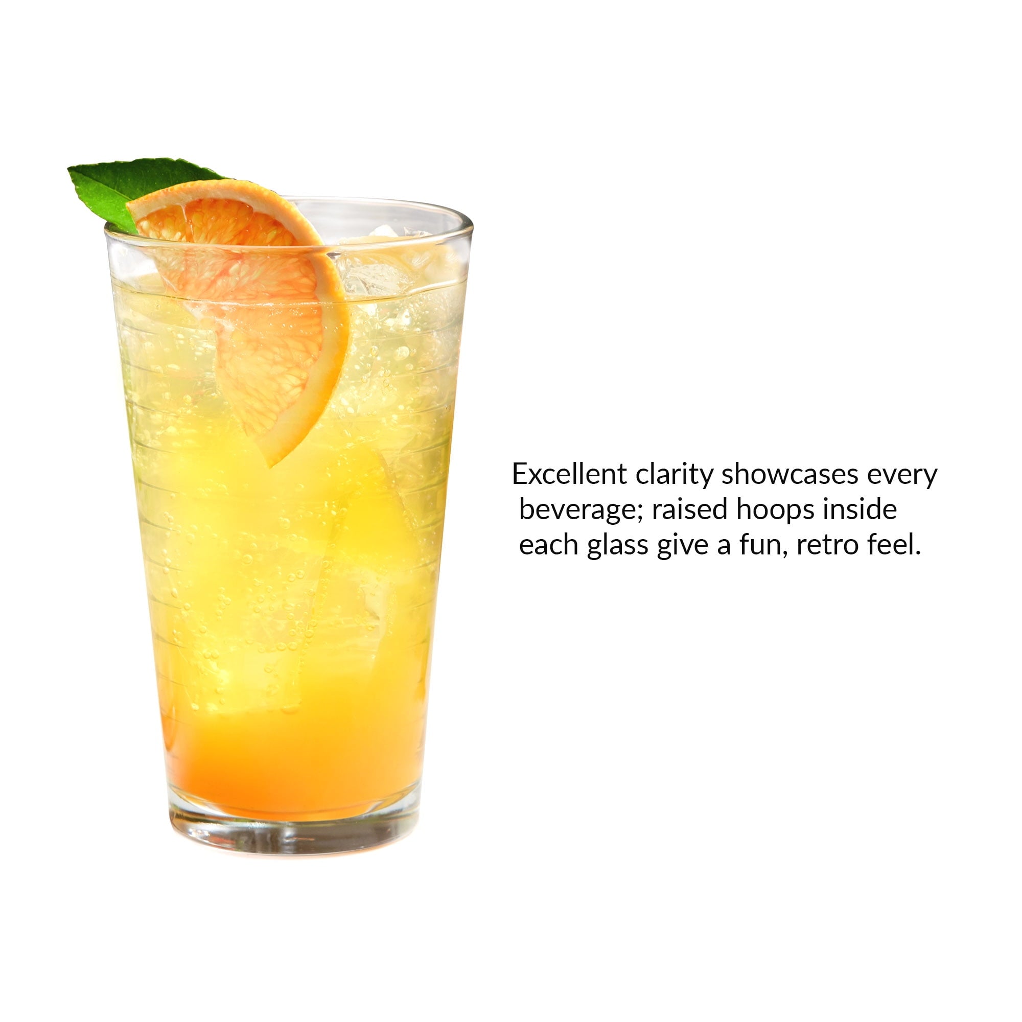 Glass Drinkware Set, 16.2 oz, 8-Piece - Image 4