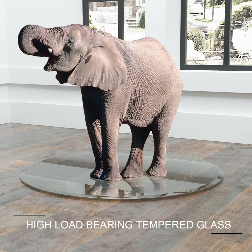 30" Glass Table Top Clear Glass 1/4 Inch Thick Beveled Polished Edge for Indoor Dining or Outdoor Patio - Image 6