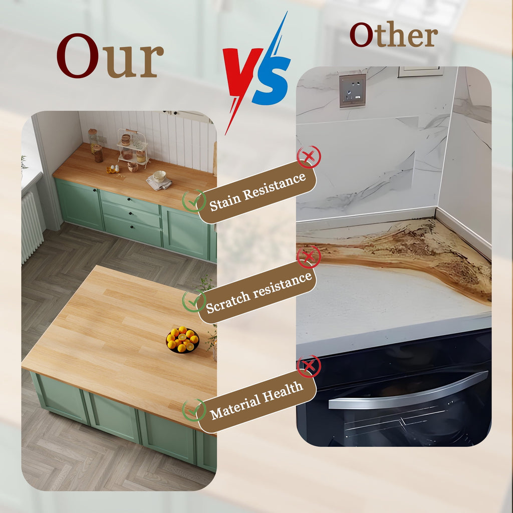Top, Solid Wood Unfinished Table Top for for Washer Dryer, Island, Kitchen, Durable and Sturdy Birch top, 1.5" Thickn... - Image 4