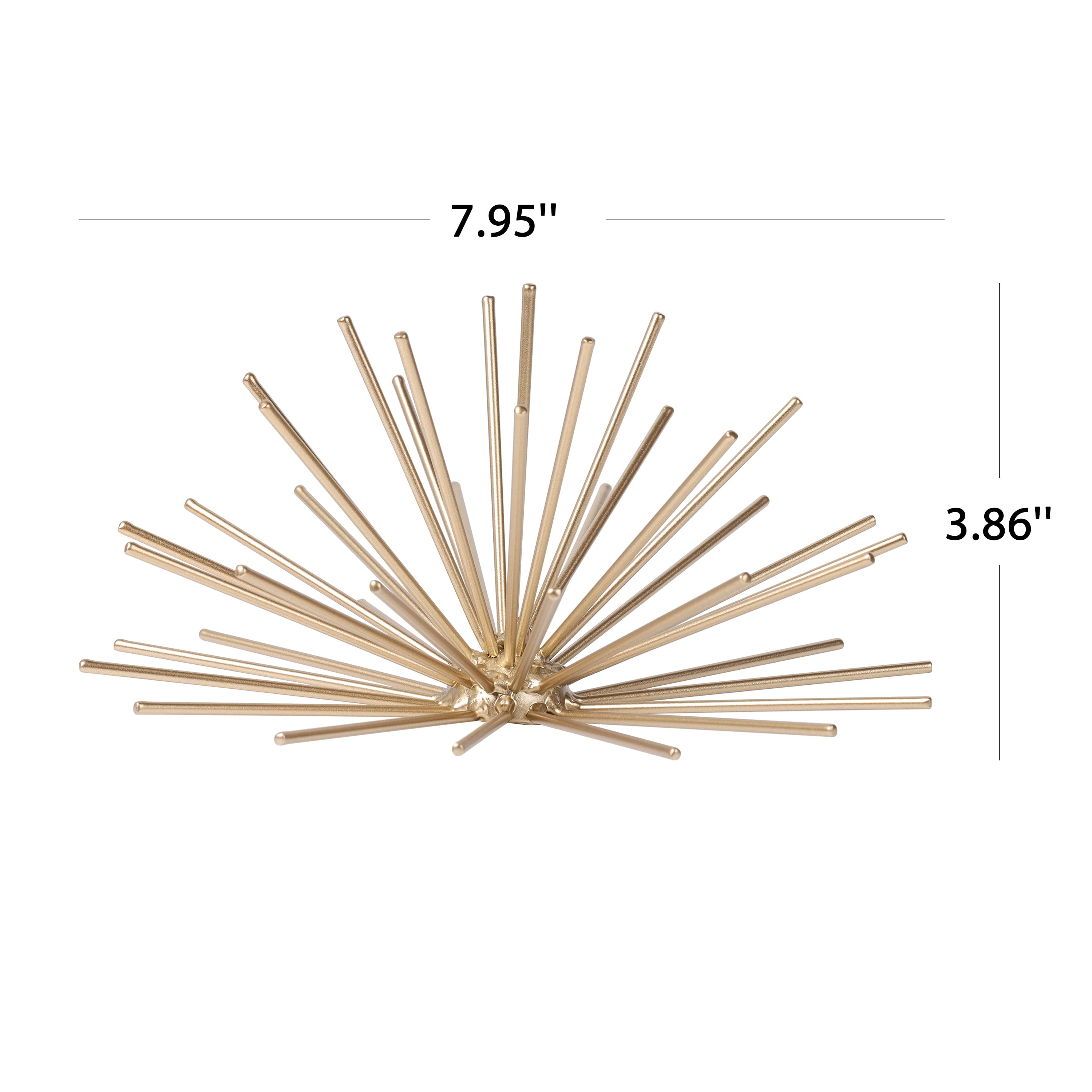 7.95" x 3.86" Gold Orb Metal Wall or Tabletop Decorative Figurine