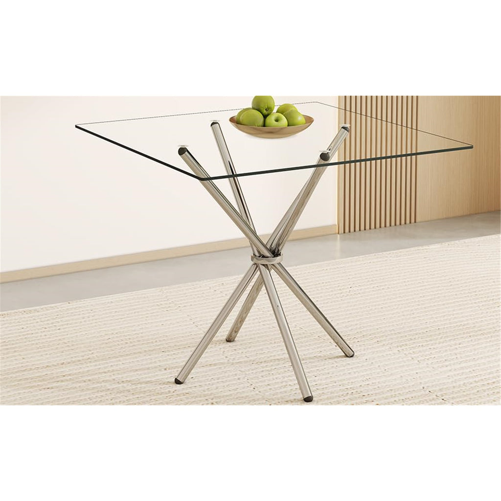 20"x20" Tempered Glass Table Top, 0.23" Thick Clear Replacement with 6 Anti-Slip Pads - Image 4