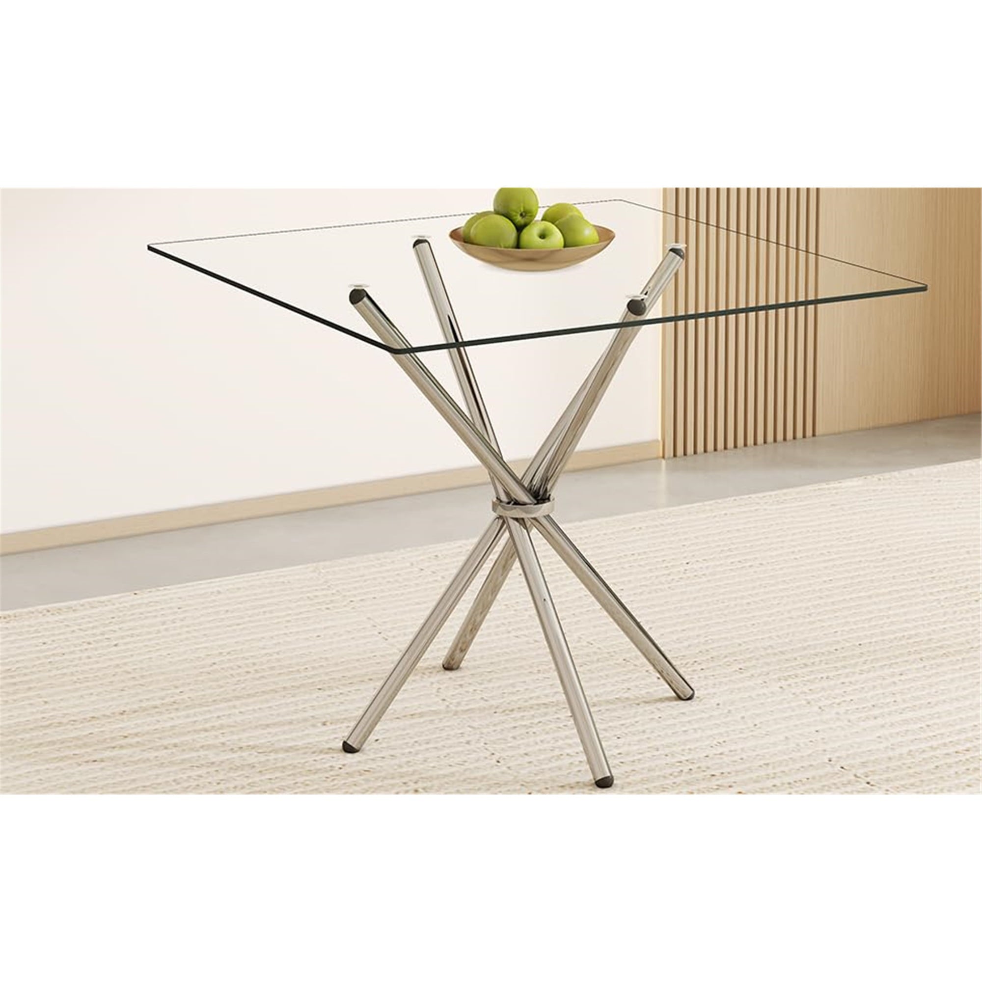 20"x20" Tempered Glass Table Top, 0.23" Thick Clear Replacement with 6 Anti-Slip Pads - Image 4