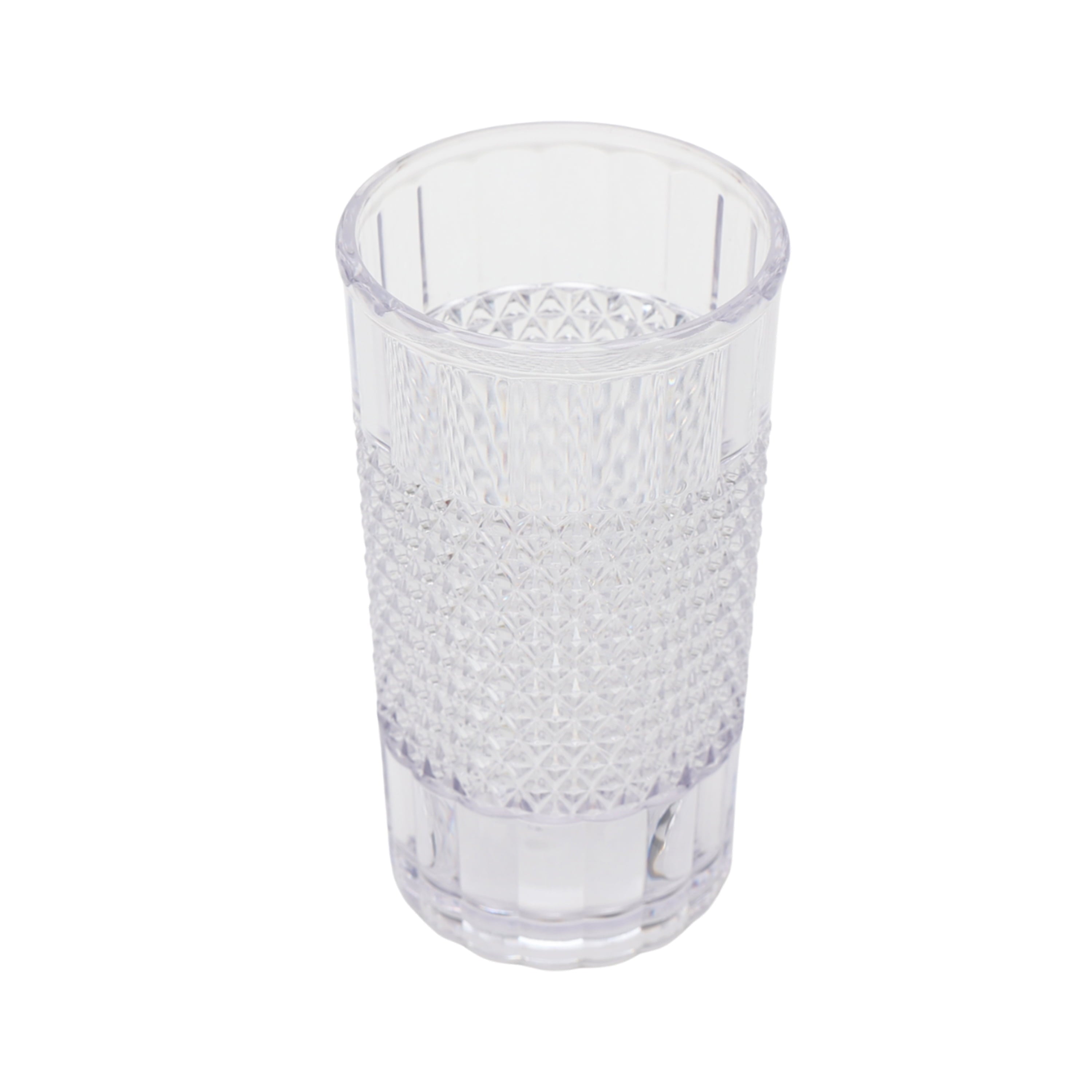 20 oz Clear Tall Acrylic Diamond Texture Tumbler - Image 3